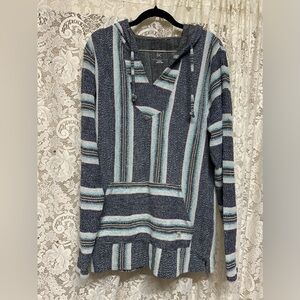Men’s Departwest Baja Striped Knit Split Neck Hoodie
